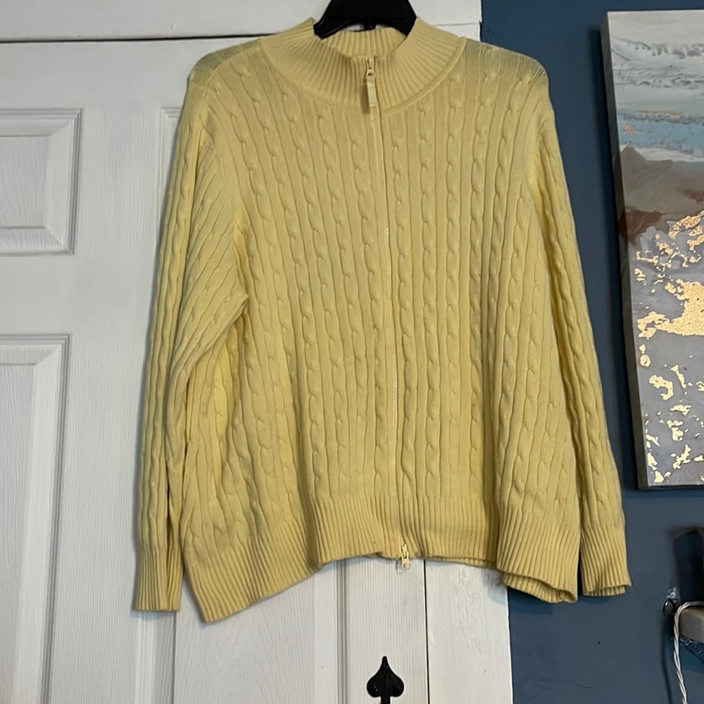 St. John’s Bay yellow zipped sweater